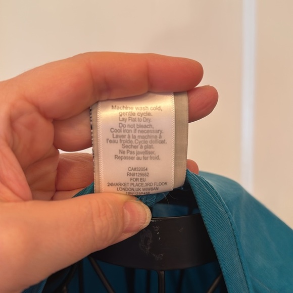 Dolan Teal Short Sleeve Dress-Sz L - Picture 6 of 7